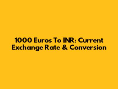 1000 Euros To INR: Current Exchange Rate & Conversion