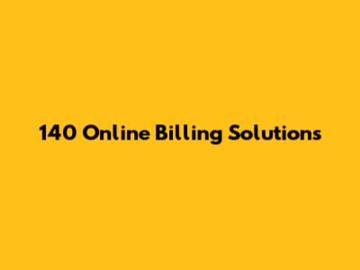 140 Online Billing Solutions