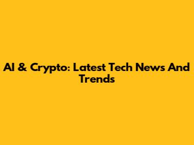 AI & Crypto: Latest Tech News And Trends