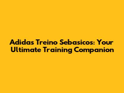 Adidas Treino Sebasicos: Your Ultimate Training Companion