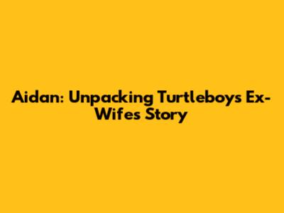 Aidan: Unpacking Turtleboy's Ex-Wife's Story