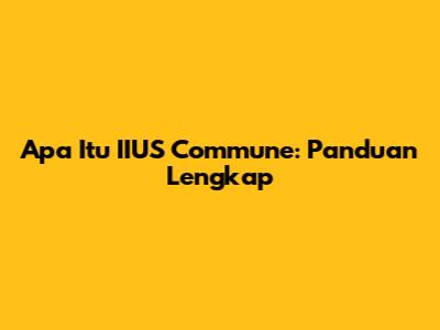 Apa Itu IIUS Commune: Panduan Lengkap