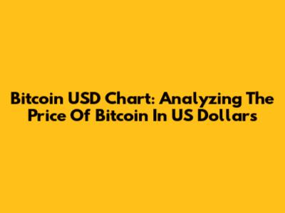 Bitcoin USD Chart: Analyzing The Price Of Bitcoin In US Dollars
