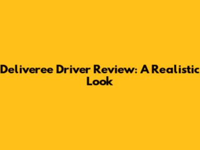 Deliveree Driver Review: A Realistic Look