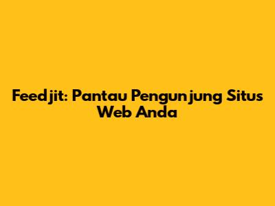 Feedjit: Pantau Pengunjung Situs Web Anda