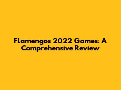 Flamengo's 2022 Games: A Comprehensive Review