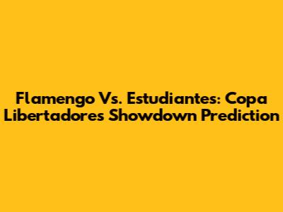 Flamengo Vs. Estudiantes: Copa Libertadores Showdown Prediction