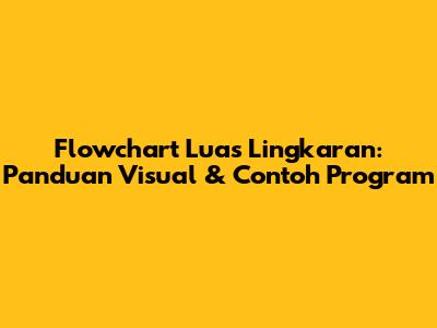 Flowchart Luas Lingkaran: Panduan Visual & Contoh Program