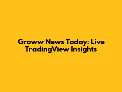 Groww News Today: Live TradingView Insights