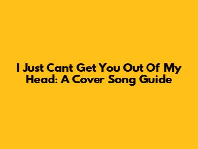 I Just Can't Get You Out Of My Head: A Cover Song Guide
