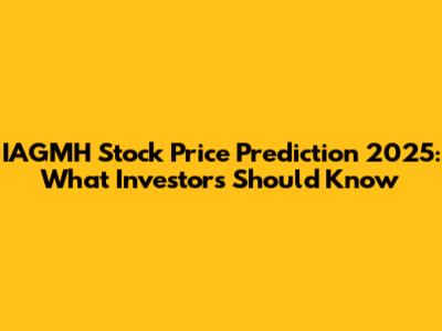 IAGMH Stock Price Prediction 2025: What Investors Should Know