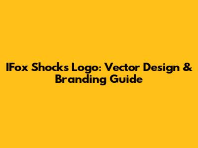 IFox Shocks Logo: Vector Design & Branding Guide