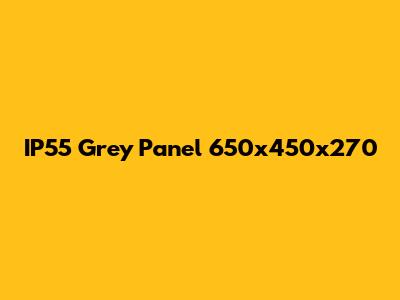 IP55 Grey Panel 650x450x270