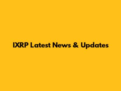 IXRP Latest News & Updates
