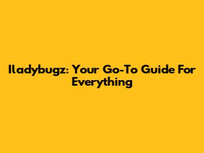 Iladybugz: Your Go-To Guide For Everything