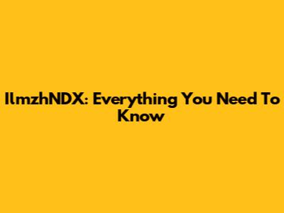 IlmzhNDX: Everything You Need To Know
