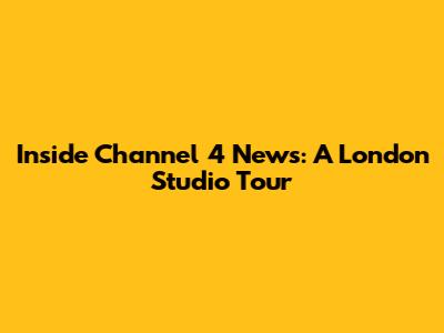 Inside Channel 4 News: A London Studio Tour