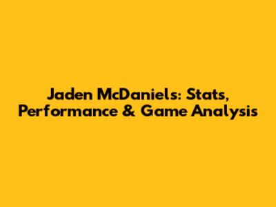 Jaden McDaniels: Stats, Performance & Game Analysis