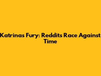 Katrina's Fury: Reddit's Race Against Time