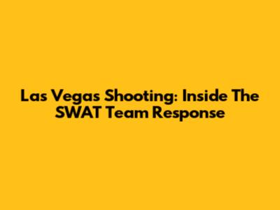 Las Vegas Shooting: Inside The SWAT Team Response
