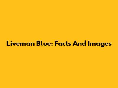 Liveman Blue: Facts And Images