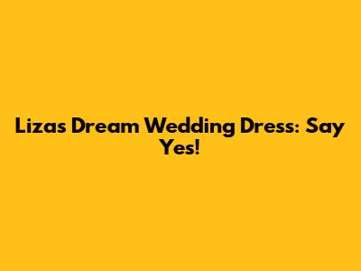 Liza's Dream Wedding Dress: Say Yes!