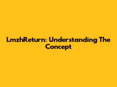 LmzhReturn: Understanding The Concept