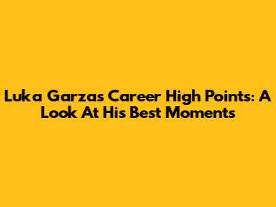 Luka Garza's Career High Points: A Look At His Best Moments