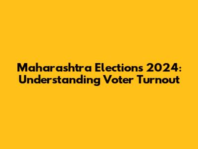 Maharashtra Elections 2024: Understanding Voter Turnout