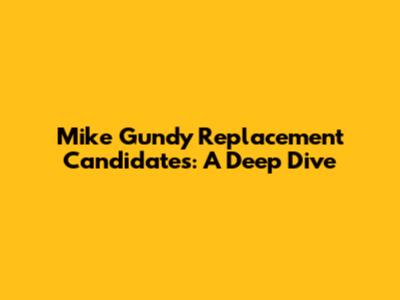 Mike Gundy Replacement Candidates: A Deep Dive