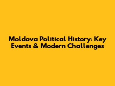 Moldova Political History: Key Events & Modern Challenges