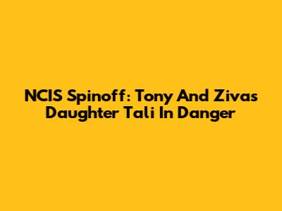 NCIS Spinoff: Tony And Ziva's Daughter Tali In Danger