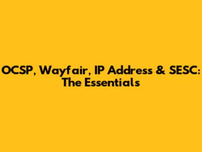 OCSP, Wayfair, IP Address & SESC: The Essentials