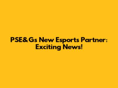 PSE&G's New Esports Partner: Exciting News!