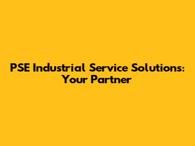 PSE Industrial Service Solutions: Your Partner