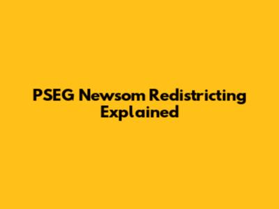 PSEG Newsom Redistricting Explained