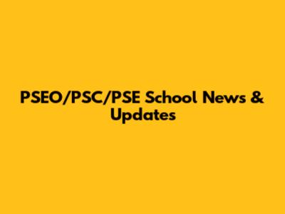 PSEO/PSC/PSE School News & Updates