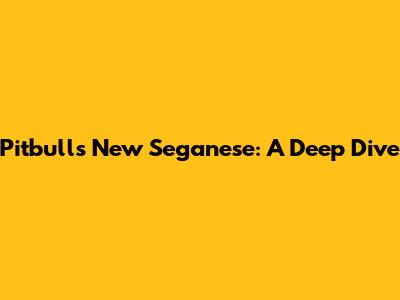 Pitbull's New Seganese: A Deep Dive