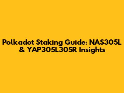 Polkadot Staking Guide: NAS305L & YAP305L305R Insights
