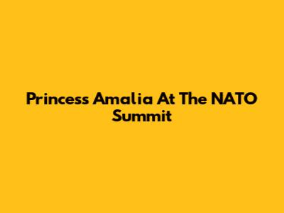 Princess Amalia At The NATO Summit