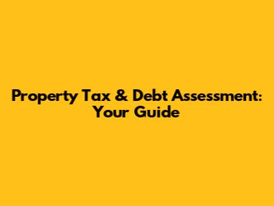Property Tax & Debt Assessment: Your Guide