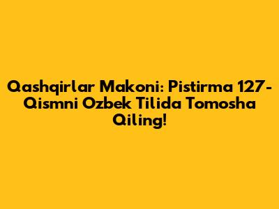 Qashqirlar Makoni: Pistirma 127-Qismni O'zbek Tilida Tomosha Qiling!