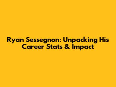Ryan Sessegnon: Unpacking His Career Stats & Impact