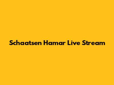 Schaatsen Hamar Live Stream