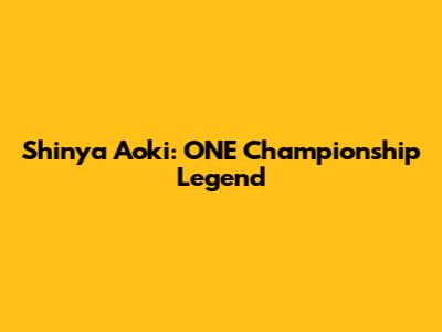 Shinya Aoki: ONE Championship Legend