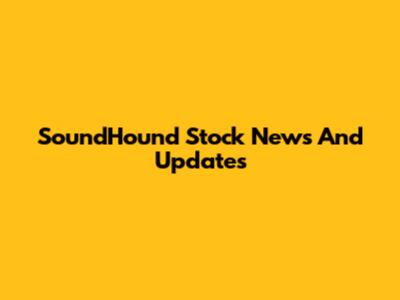 SoundHound Stock News And Updates