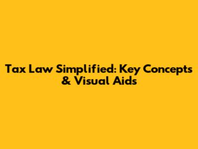 Tax Law Simplified: Key Concepts & Visual Aids