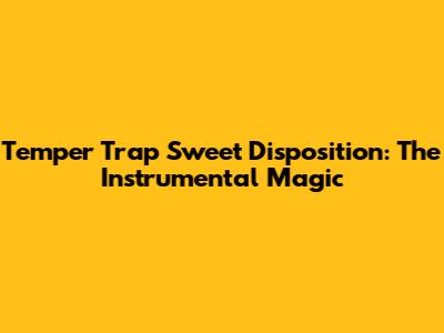 Temper Trap Sweet Disposition: The Instrumental Magic