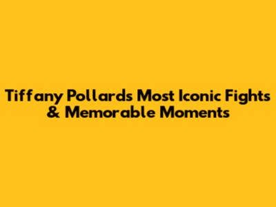 Tiffany Pollard's Most Iconic Fights & Memorable Moments