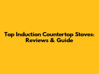 Top Induction Countertop Stoves: Reviews & Guide